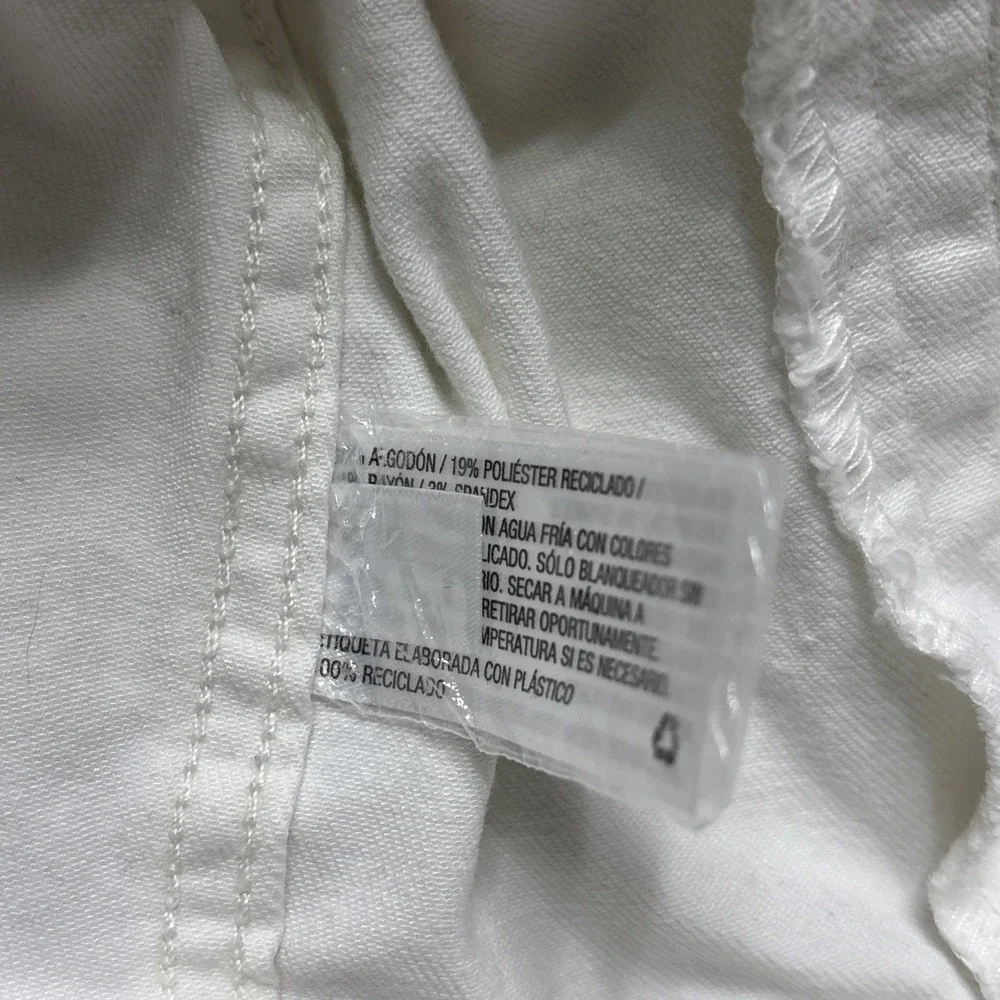 Classic Jean Jacket Solid color‎ WHITE size 1XL Retro y2K 90-now